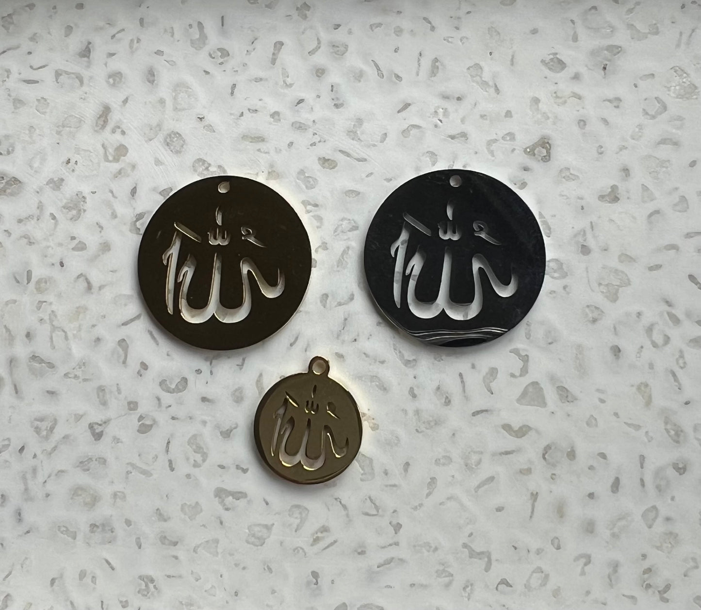 Gold / Silver Allah Charm