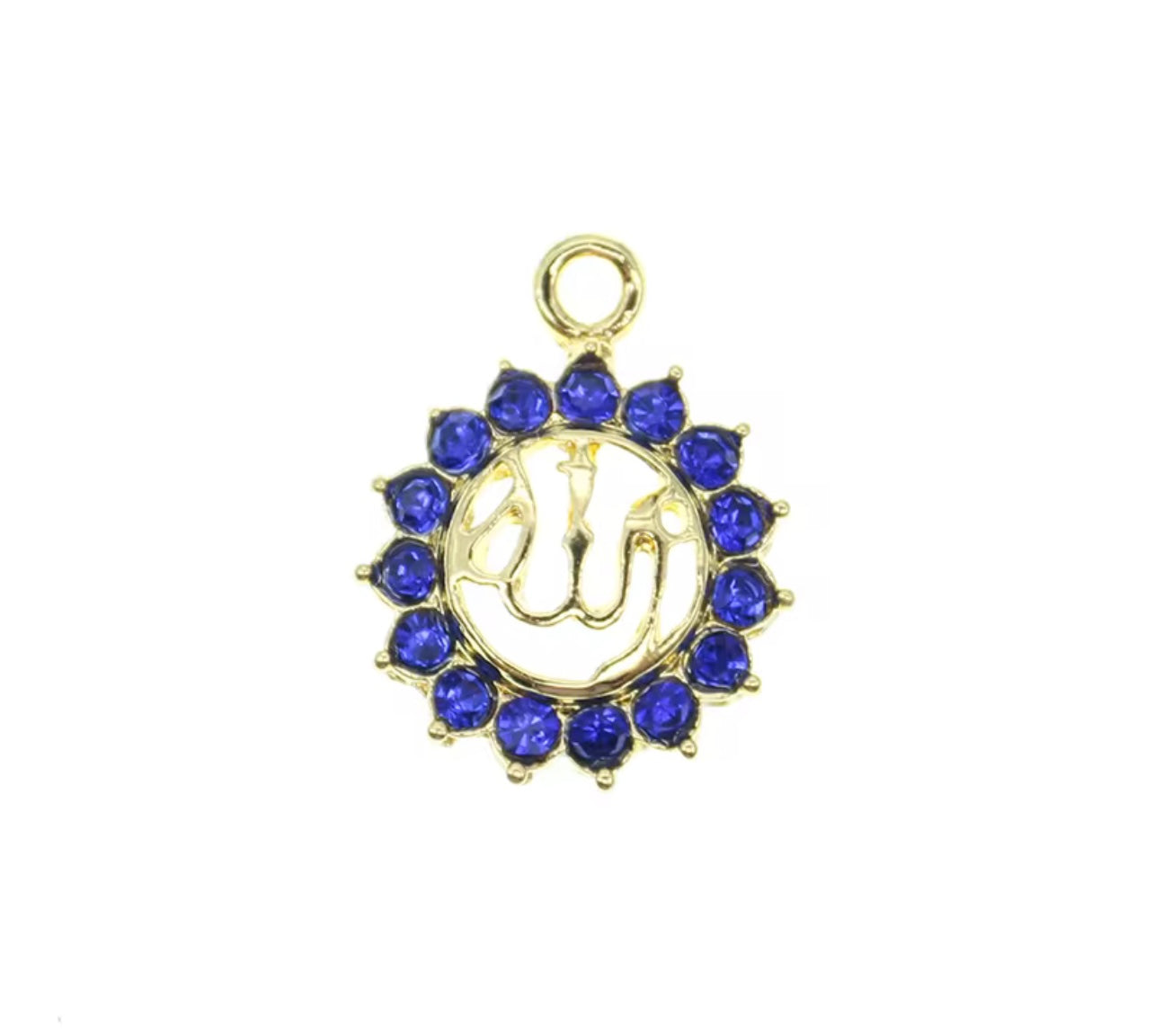 Blue diamond Islamic charm