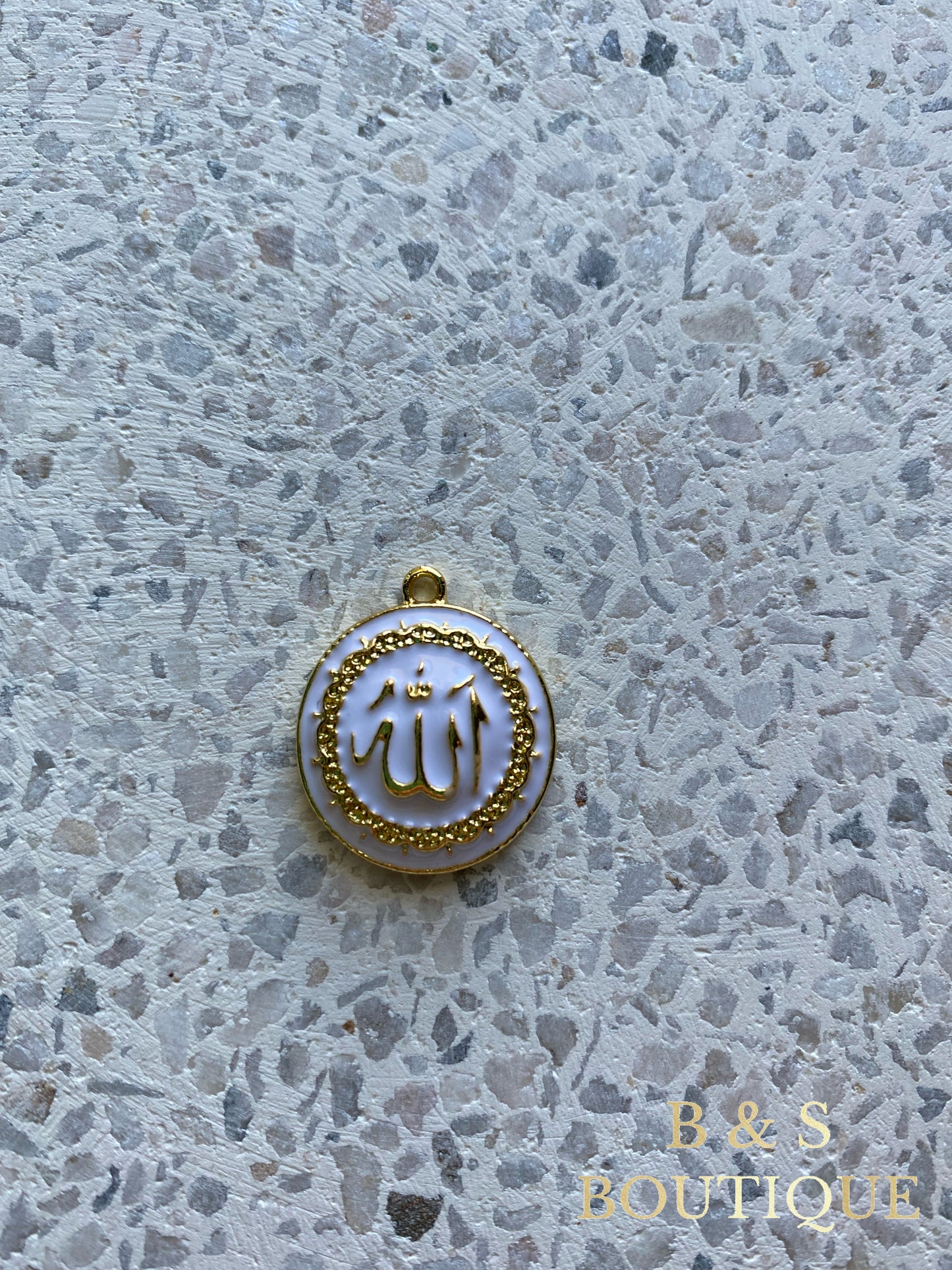 Allah charm Gold& White
