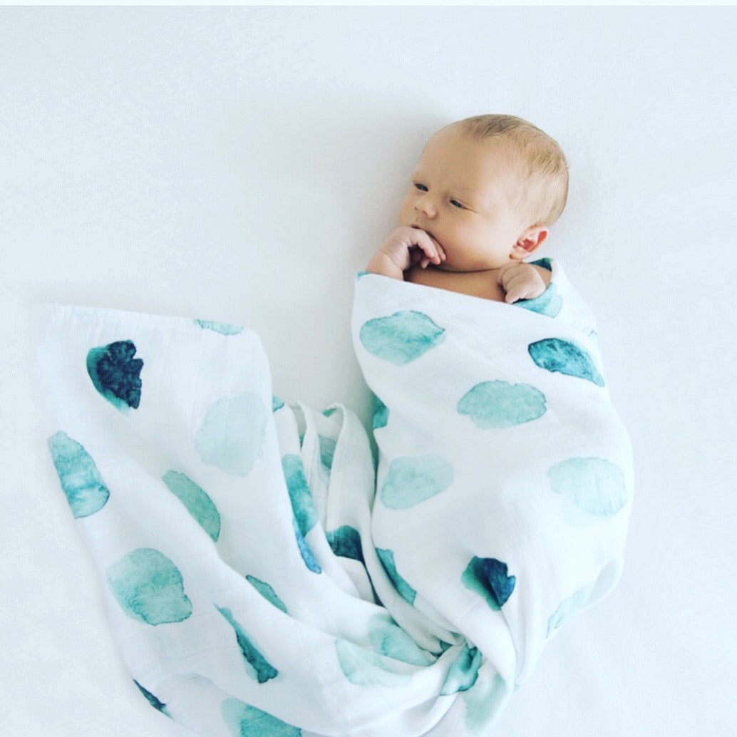 Sea Mist I Organic Muslin Wrap