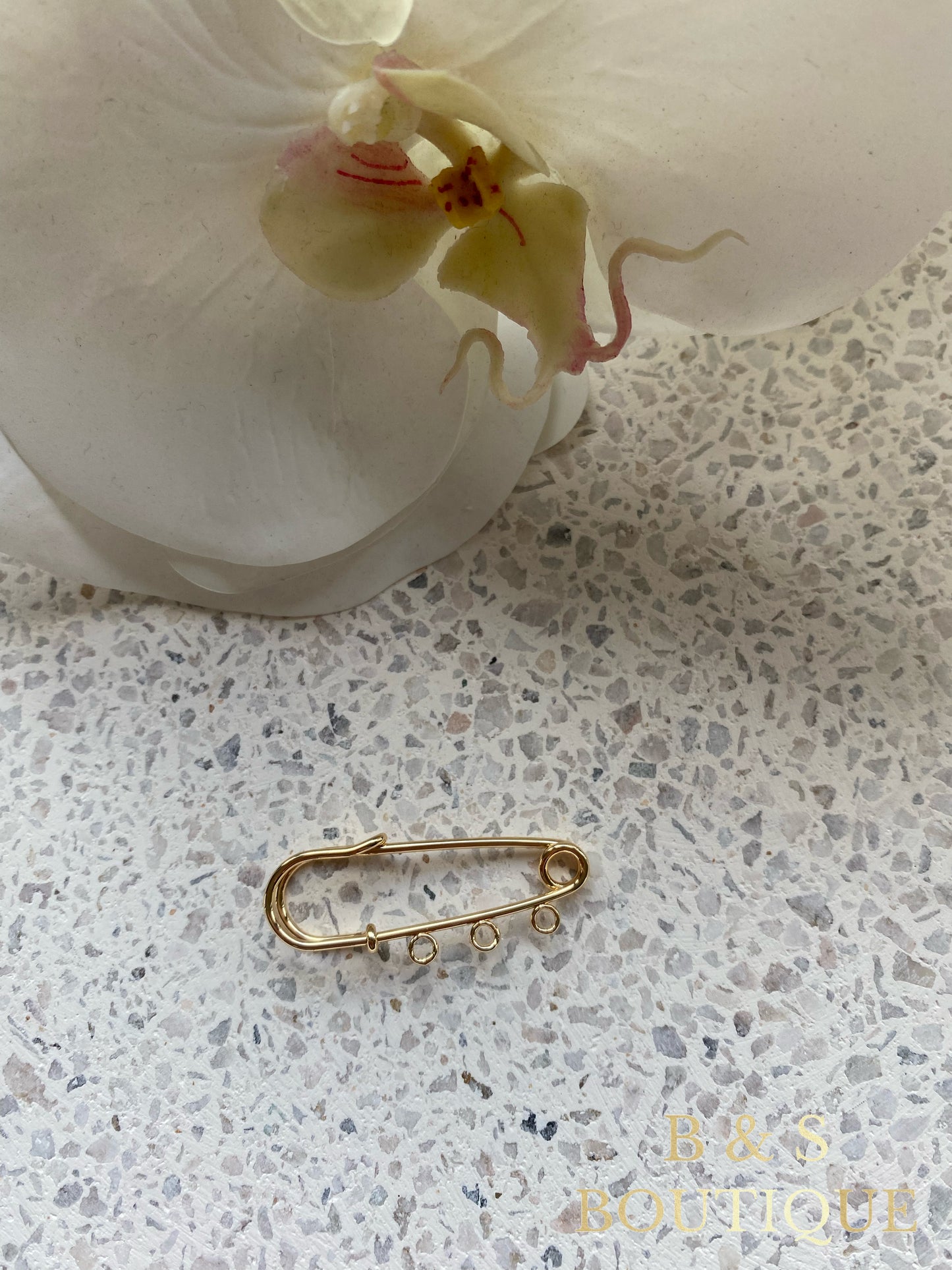 Gold Pin - 3 or 4 Charms