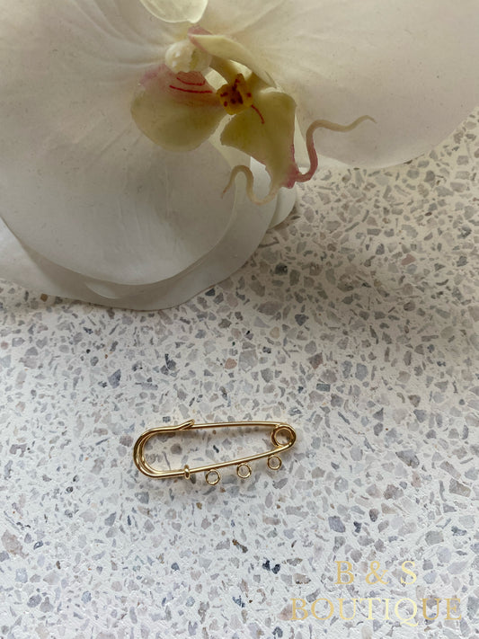 Gold Pin - 3 or 4 Charms