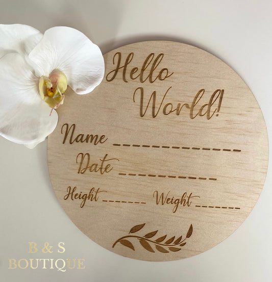 Hello World Plaque