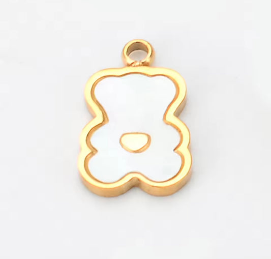 Bear Heart Charm