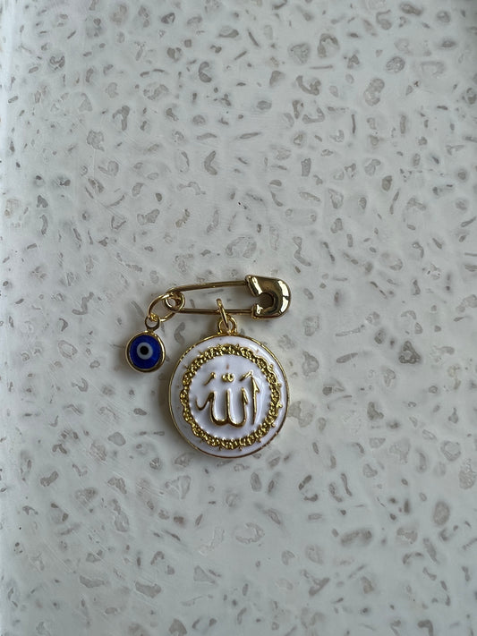 Mini - White Allah Charm