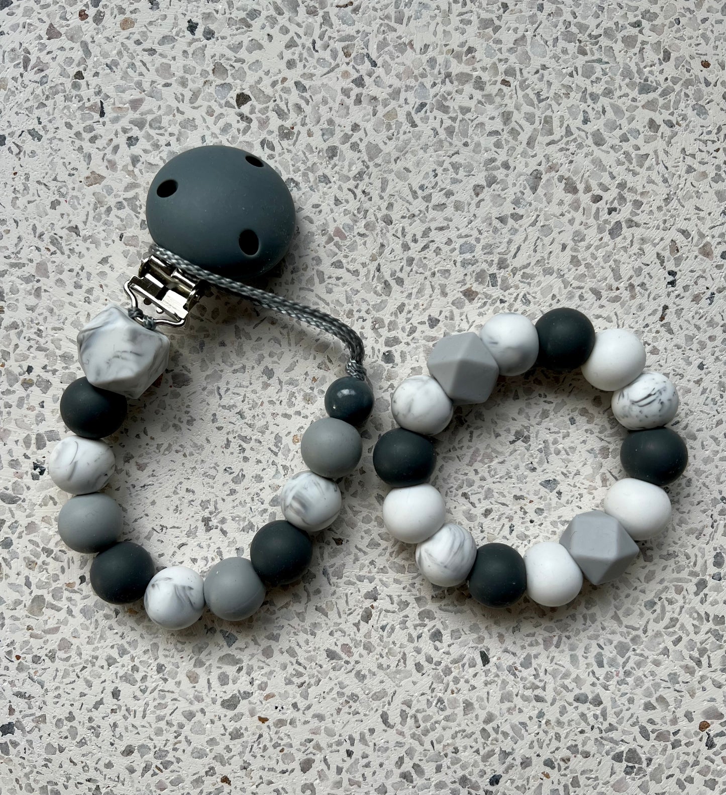 Dummy & Teether Grey Set