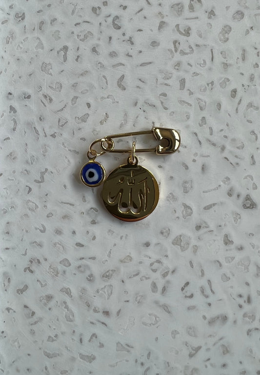 Mini Gold Allah Charm Pin