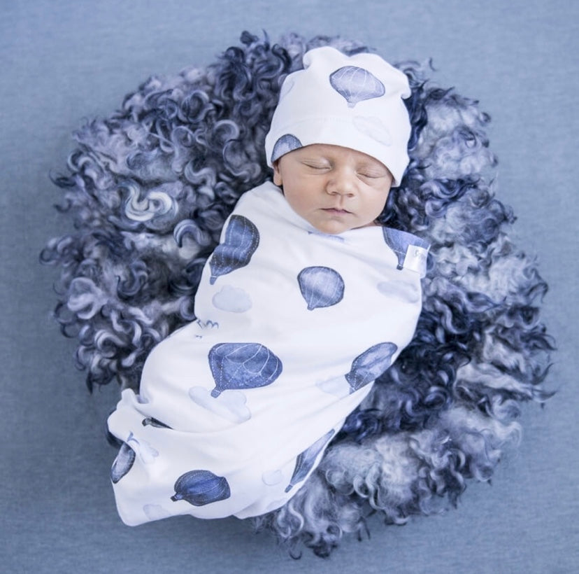 Cloud Chaser I Snuggle Swaddle & Beanie Set