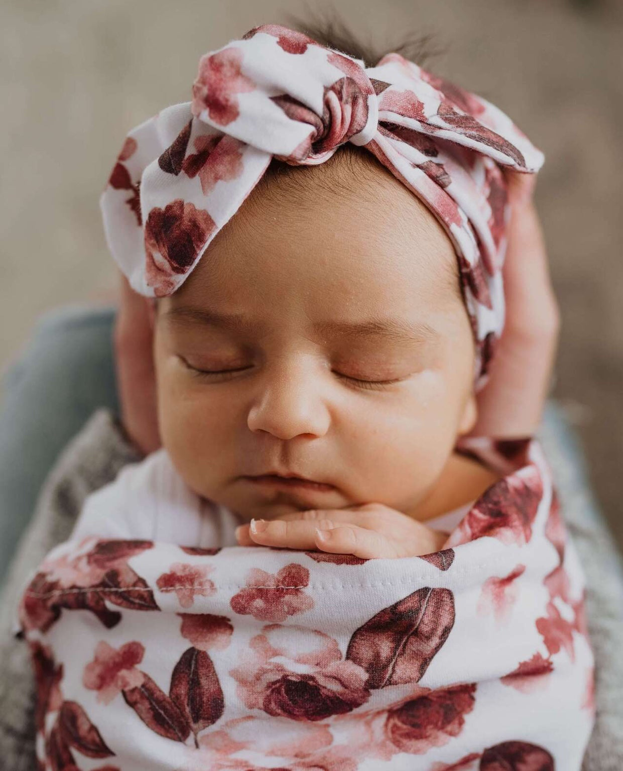 Fleur | Snuggle Swaddle & Topknot Set
