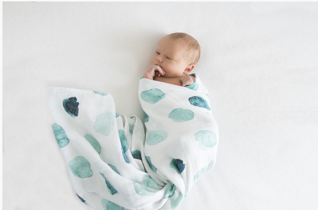 Sea Mist I Organic Muslin Wrap