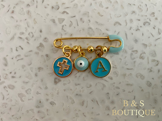 Cross Pin Blue