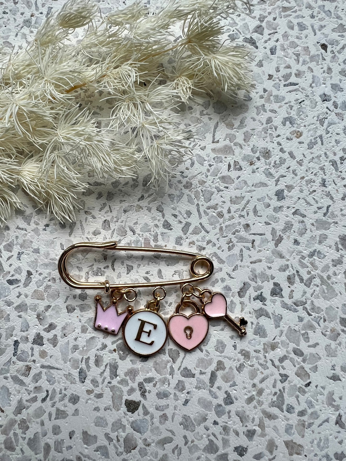 Key + Heart Pin