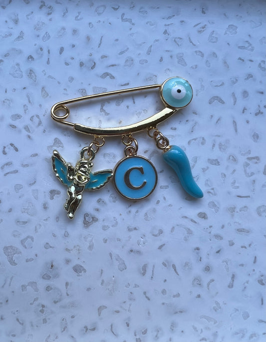 Cornicello Baby Pin Blue