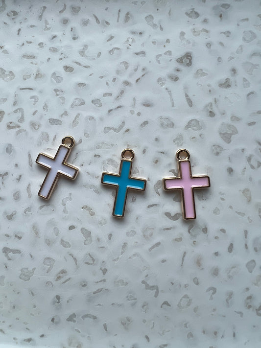 White/ Black / Blue / Pink Cross