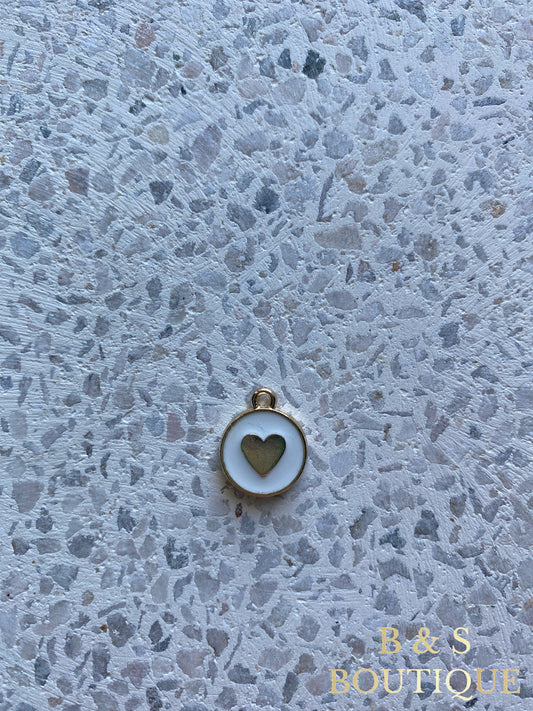 White/ Gold Heart